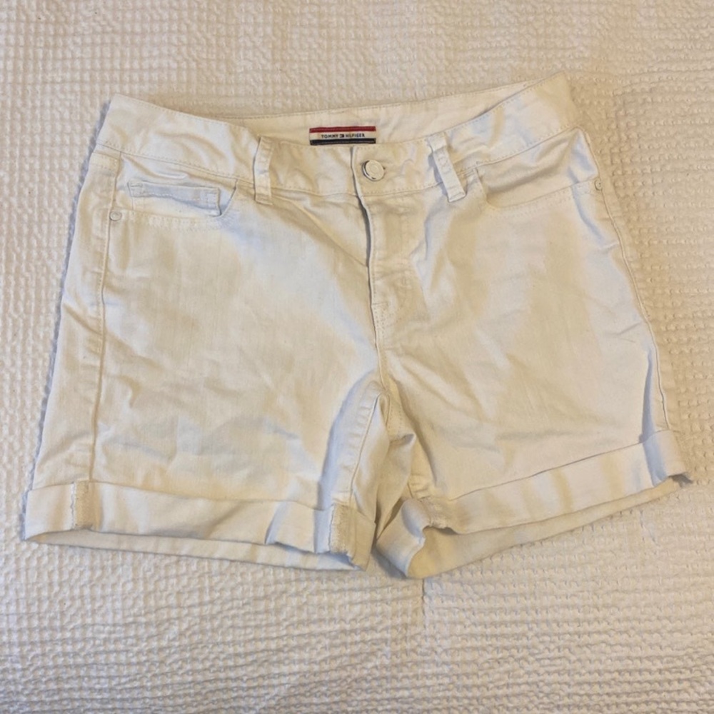 Tommy Hilfiger White Denim Shorts
